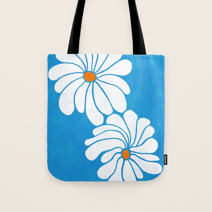 daisy 1967, denim blue Tote Bag Gallery Image 1