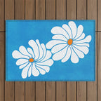 daisy 1967, denim blue Outdoor Rug Gallery Image 1