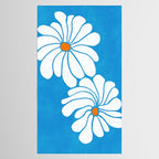 daisy 1967, denim blue Tablecloth Gallery Image 2