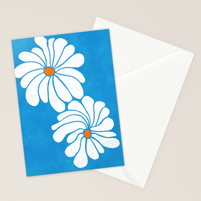 daisy 1967, denim blue Stationery Card Gallery Image 2