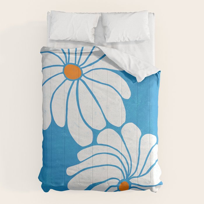 daisy 1967, denim blue Comforter Gallery Image 6
