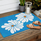 daisy 1967, denim blue Outdoor Rug Gallery Image 2