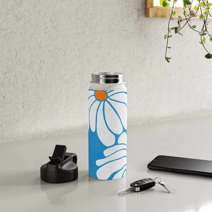 daisy 1967, denim blue Water Bottle Gallery Image 4