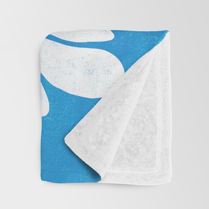 daisy 1967, denim blue Throw Blanket Gallery Image 3