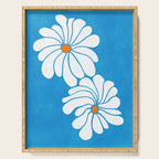 daisy 1967, denim blue Serving Tray Gallery Image 1