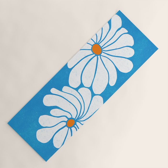 daisy 1967, denim blue Yoga Mat Gallery Image 1