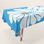 daisy 1967, denim blue Tablecloth Gallery Image 1