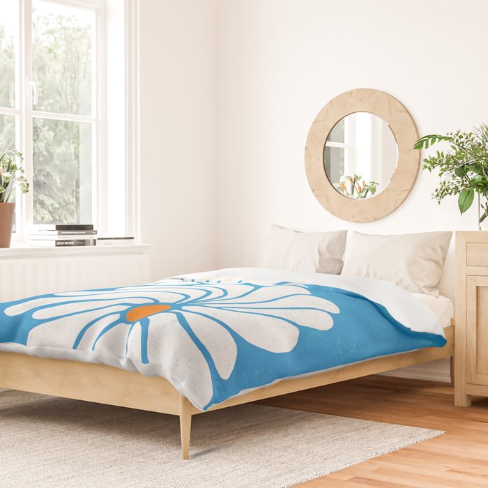 daisy 1967, denim blue Duvet Cover Gallery Image 2