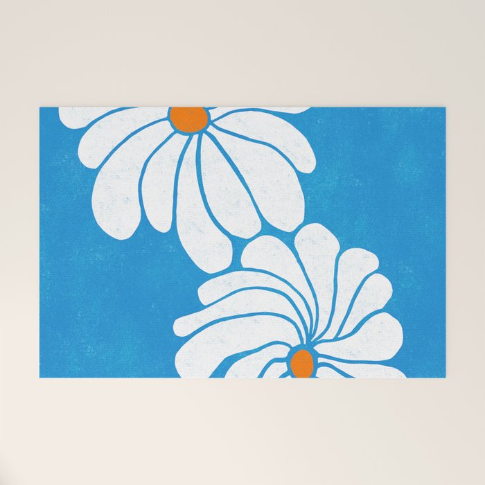 daisy 1967, denim blue Welcome Mat Gallery Image 1