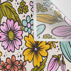 Retro Flower Power - Spring Palette Wall Tapestry Gallery Image 3