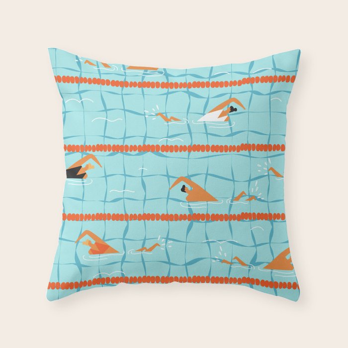Swimming pool Throw Pillow Gallery Image 1