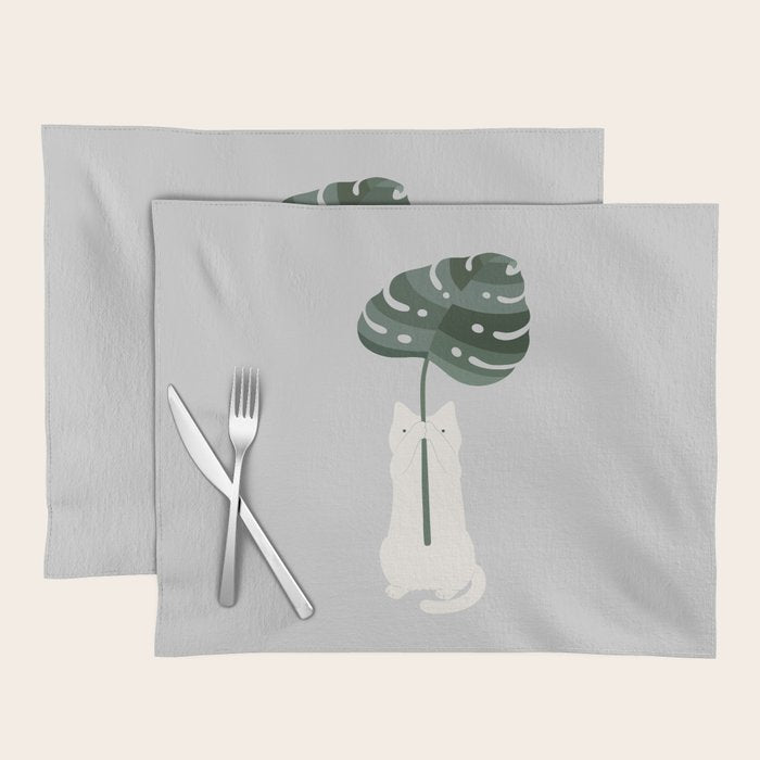 Cat and Plant 58 Placemat Gallery Image 1
