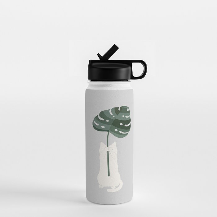 Cat and Plant 58 Water Bottle Gallery Image 1