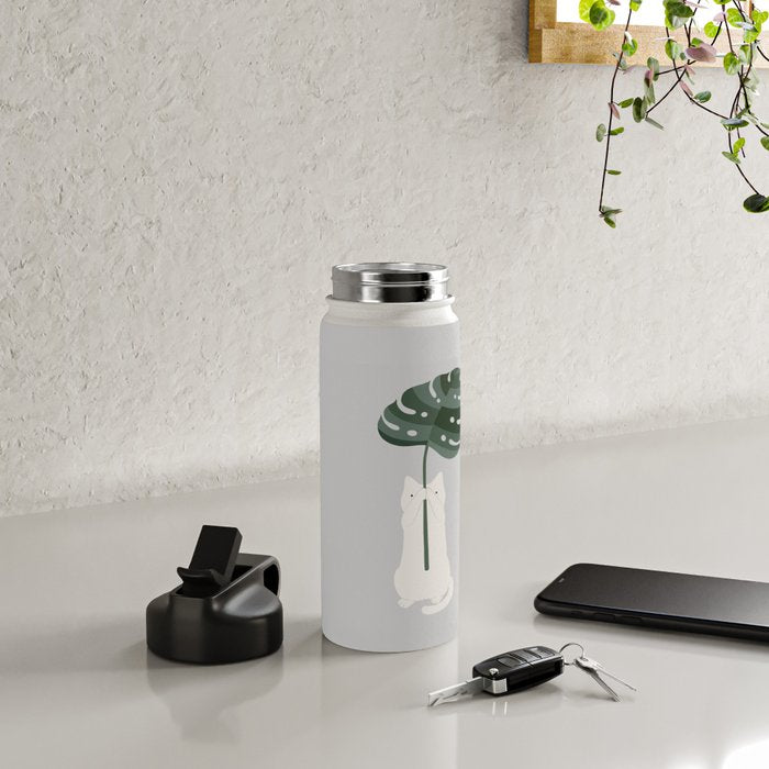 Cat and Plant 58 Water Bottle Gallery Image 4