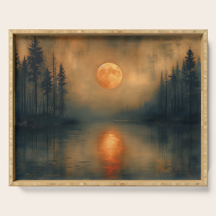 Moon Lake II Serving Tray Gallery Image 1