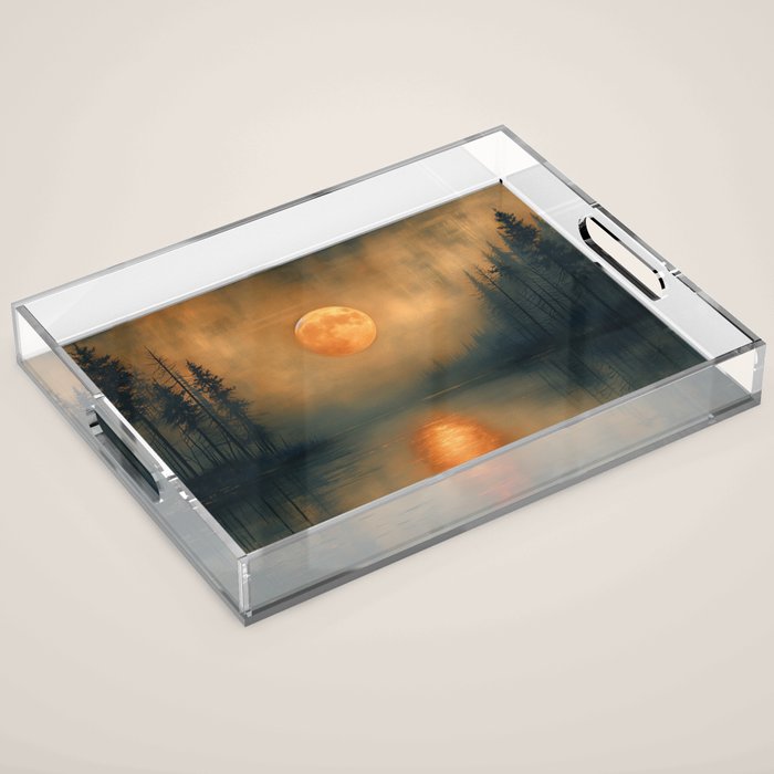 Moon Lake II Acrylic Tray Gallery Image 1