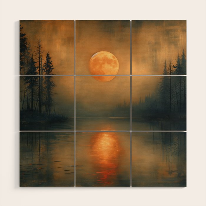 Moon Lake II Wood Wall Art Gallery Image 1