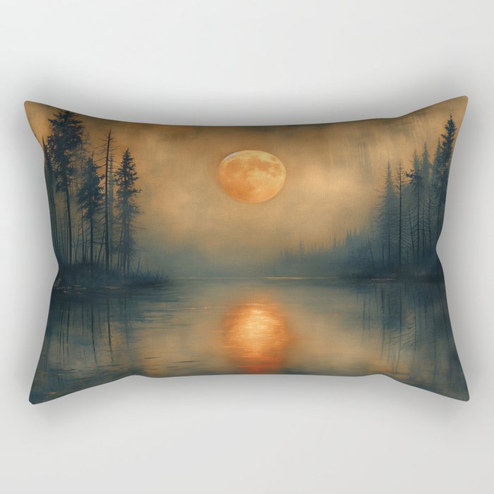 Moon Lake II Rectangular Pillow Gallery Image 2