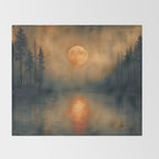 Moon Lake II Throw Blanket Gallery Image 2