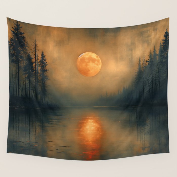 Moon Lake II Wall Tapestry Gallery Image 1
