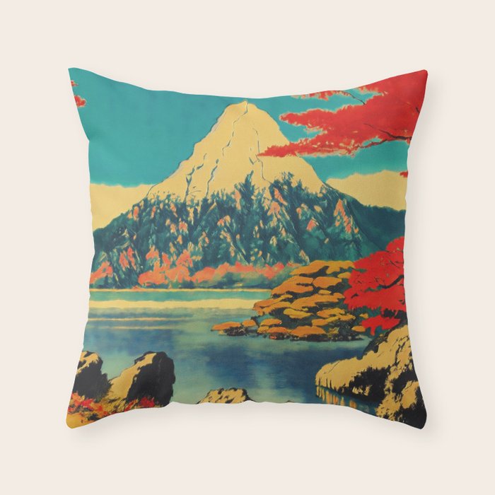 The Red Heart of Yunn - Nature Landscape Throw Pillow Gallery Image 6