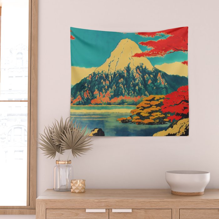 The Red Heart of Yunn - Nature Landscape Wall Tapestry Gallery Image 2