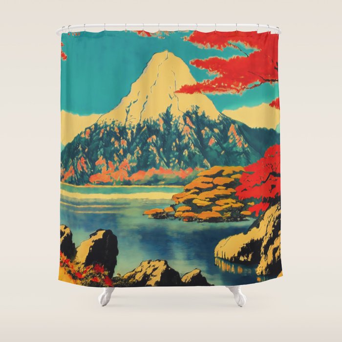 The Red Heart of Yunn - Nature Landscape Shower Curtain Gallery Image 1