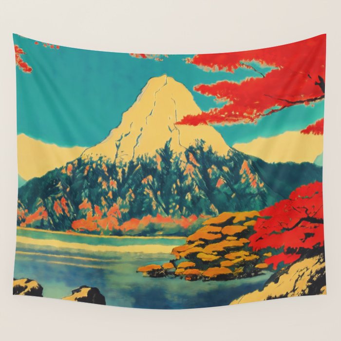 The Red Heart of Yunn - Nature Landscape Wall Tapestry Gallery Image 1