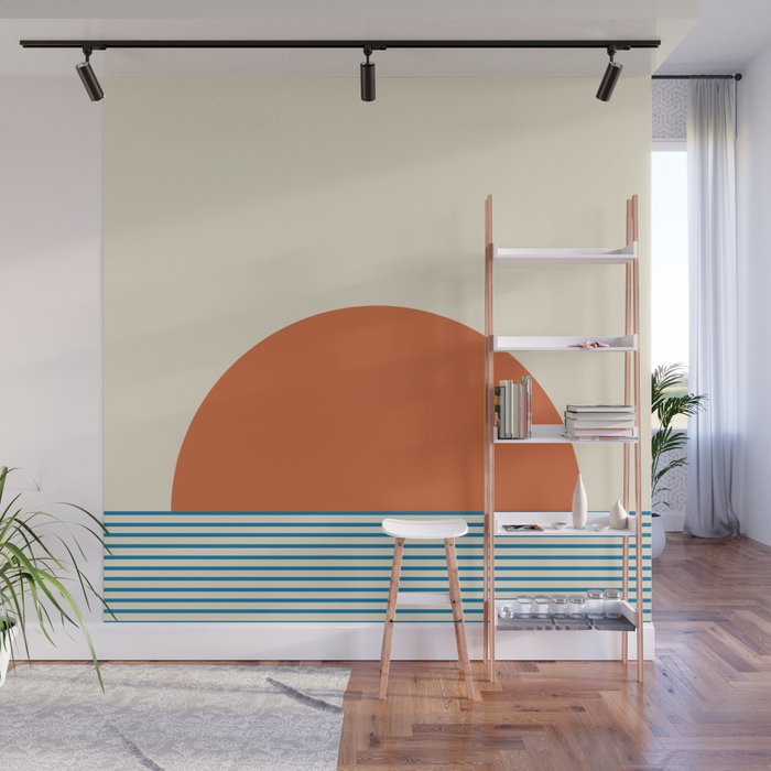 Sunrise Sunset IV - Orange Blue Wall Mural Gallery Image 1