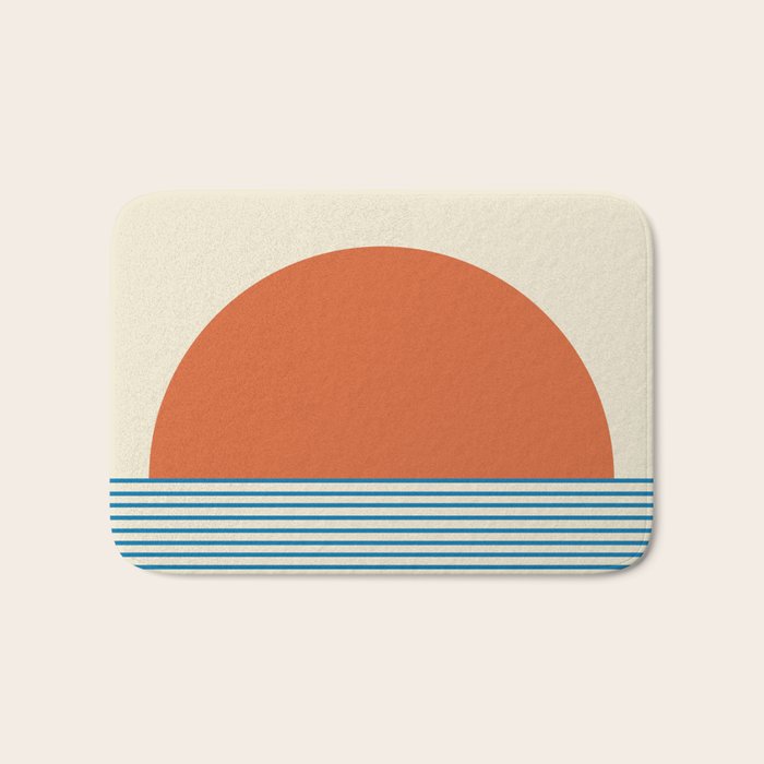Sunrise Sunset IV - Orange Blue Bath Mat Gallery Image 1