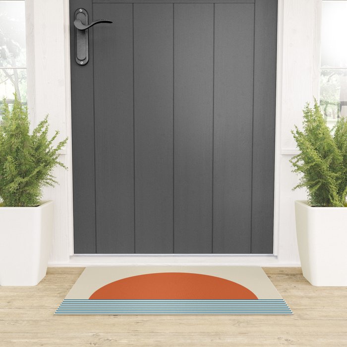 Sunrise Sunset IV - Orange Blue Welcome Mat Gallery Image 3