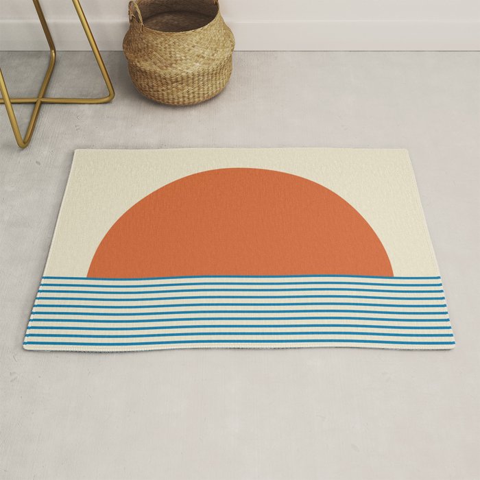 Sunrise Sunset IV - Orange Blue Rug Gallery Image 1