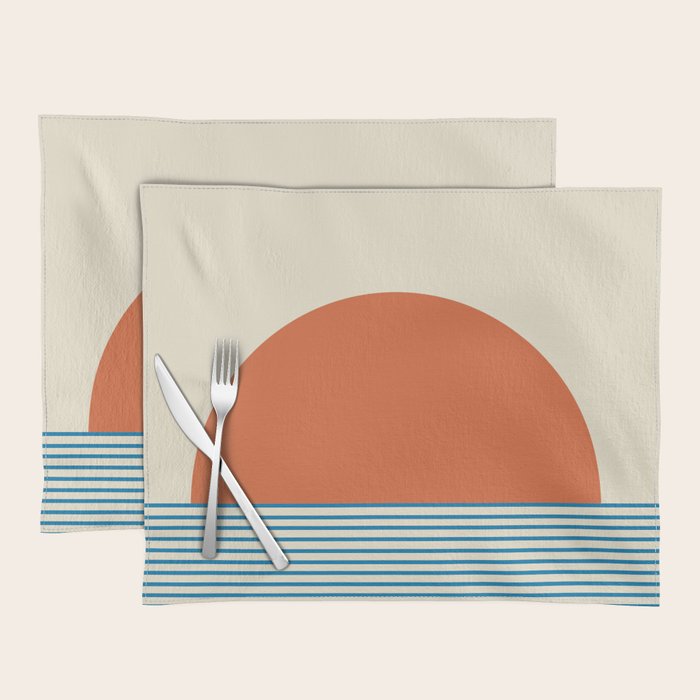 Sunrise Sunset IV - Orange Blue Placemat Gallery Image 1