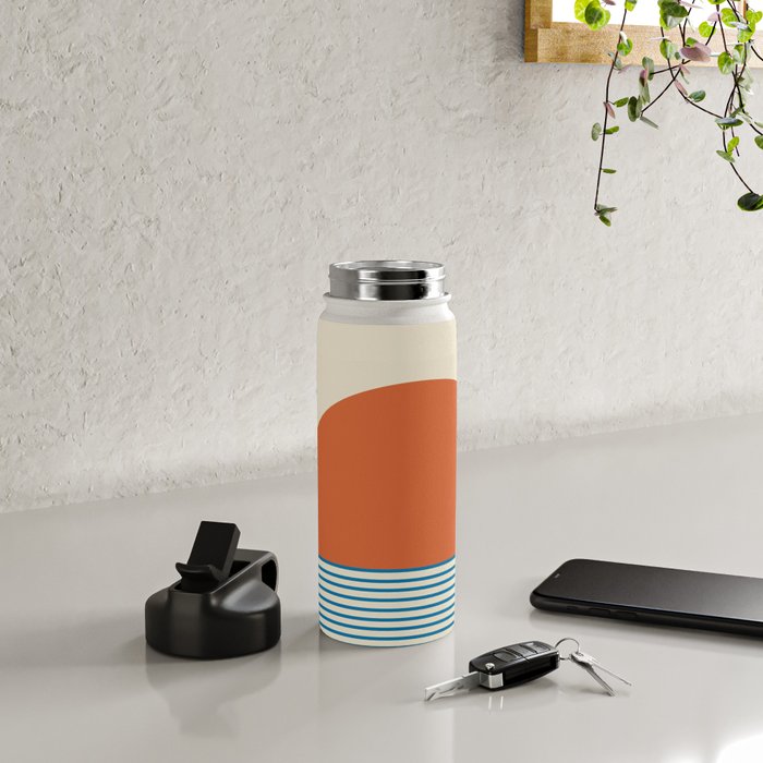 Sunrise Sunset IV - Orange Blue Water Bottle Gallery Image 4