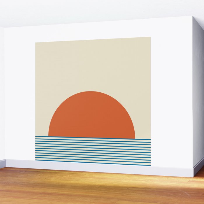 Sunrise Sunset IV - Orange Blue Wall Mural Gallery Image 2