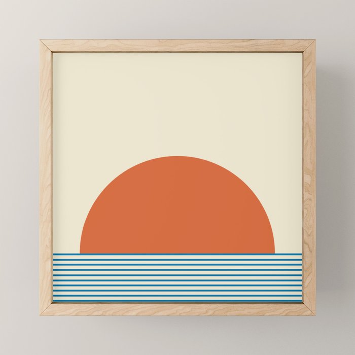 Sunrise Sunset IV - Orange Blue Mini Art Print Gallery Image 1