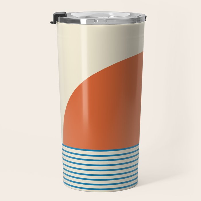 Sunrise Sunset IV - Orange Blue Travel Mug Gallery Image 3