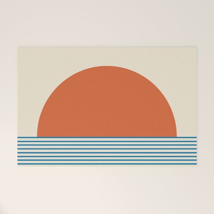 Sunrise Sunset IV - Orange Blue Welcome Mat Gallery Image 1