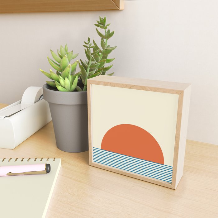 Sunrise Sunset IV - Orange Blue Mini Art Print Gallery Image 2