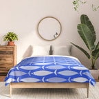 Fish Stripes in Royal Blue and Light Blue Comforter Gallery Image 3
