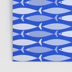 Fish Stripes in Royal Blue and Light Blue Poster Gallery Image 3