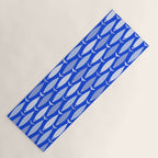 Fish Stripes in Royal Blue and Light Blue Yoga Mat Gallery Image 1