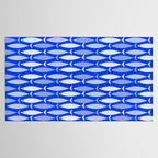 Fish Stripes in Royal Blue and Light Blue Tablecloth Gallery Image 2