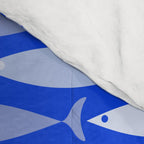 Fish Stripes in Royal Blue and Light Blue Comforter Gallery Image 4