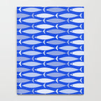Fish Stripes in Royal Blue and Light Blue Notebook Gallery Image 4
