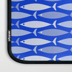 Fish Stripes in Royal Blue and Light Blue Laptop Sleeve Gallery Image 3