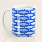 Fish Stripes in Royal Blue and Light Blue Coffee Mug Gallery Image 3