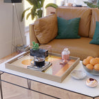 Abstraction_SUNSET_LANDSCAPE_POP_ART_Minimalism_018X Serving Tray Gallery Image 2