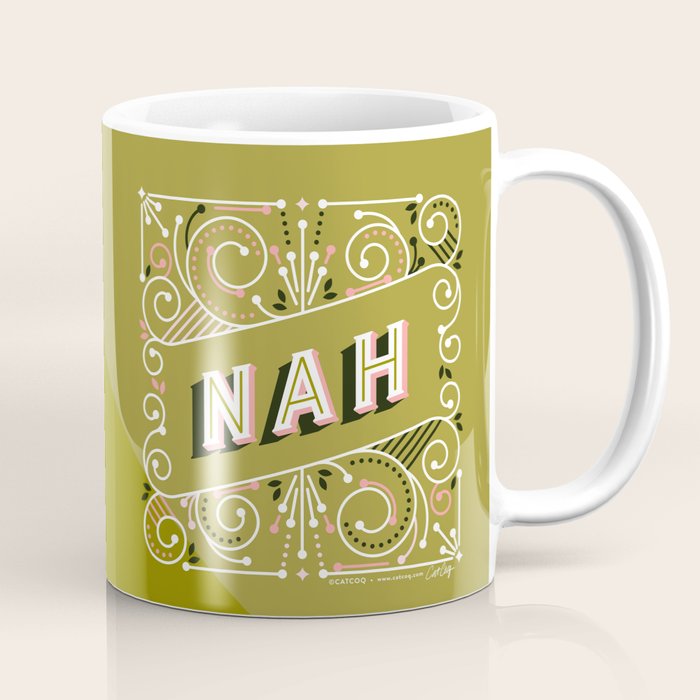 Nah - Olive & Blush Palette Coffee Mug Gallery Image 1