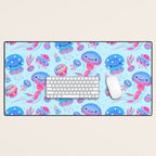 Polka dot jellyfish Desk Mat Gallery Image 1